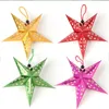 Boże Narodzenie dekoracja trójwymiarowy laser pięciokwiaty gwiazdy dekoracja sufitowa wiszące papierowe gwiazdy centrum handlowe ozdoby