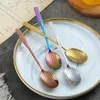 Creative Tennis Racket Stainless Steel Spoon Ice Cream Spoons Teaspoons household Drinking Tools For Business gift LX3482