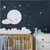 Moon Stars Decalque De Parede Nuvem Berçário De Parede Adesivos Para Crianças Room Decal Berçário Arte Decoração Decoração Meninas Decorativas Vinil Bebês Y200102