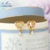 boucles d'oreilles quartz rose doré