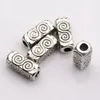 100Pcs Antique silver Alloy Swirl Rectangle Tube Spacers Beads 4 5mmx10 5mmx4 5mm For Jewelry Making Bracelet Necklace DIY Accesso268H