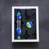 2020 Silikon 5 in 1 Nektarsammler-Set Bohrinsel-Glas-Nector-Kit Silikonbehälter Dab-Werkzeug Glasbong Shisha Silikon-Shisha-Rohr
