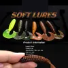 10pcs/lot soft artificial bait wobbler small Mouth Bass 70mm /4.5g fishing lure tackle Grub pvc for jig head worm 6 colors