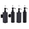 200 ml väggmonterad duschflaska pump rostfritt stål shampoo dispenser svart