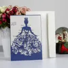 Kartki z życzeniami Laser Cut Koronki White Wedding Zaproszenia Elegancka Karty Urodziny Biznes Party Zaproszenia, Próbki