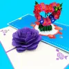 DWWTKL Flowers Pop Up Cards Greeting Gift Card Assortment for Every Occasion Congratulation Valentine's Day Birthday or Wedding 8-Pack Women