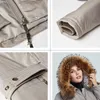 Astrid hiver femmes manteau femmes longue parka chaude mode veste avec capuche en fourrure de raton laveur grandes tailles vêtements féminins 3570 201214