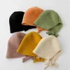 Beanie/Skull Caps Simple Pure Color Children's Ear Protection Woolen Knit Hat för hösten och vinter varmt stickad baby Fisherman1