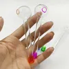 Accessoires pour fumeurs Tuyaux de concentré de tuyaux en verre colorés Effacer de grands tubes à fumer