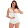 Frauen Taille Korsett Cincher Gürtel Body Shaper Shapewear Open-Crotch Postpartale Latex Spitze Abnehmen Bauch Unterwäsche Body Kleid