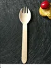 La fourchette en bois de 6 pouces et 16 centimètres peut être utilisée comme fourchette et cuillère pour utiliser une salade en bois jetable