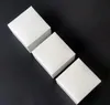 Klassische weiße quadratische Schmuckverpackung Originalboxen 5 * 5 * 4 cm für Pandora Charms Schwarzer Samt Ring Ohrringe Display Schmuckschatulle cz220