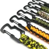 Outdoor multi-functional umbrella rope woven mountaineering buckle key chain for outdoor survival bottle opener key chain T3I51482