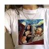 90s Vintage Mode Top Tees Vrouwelijke Vincent van Gogh Harajuku esthetische t-shirts Vrouwen Olieverfschilderij Ullzang Grappige T-shirt