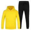 Höst Kvinnor Mäns Sweat Suit Pant Hoodie Set Full Zip Polo Tracksuit Men Sport Suit Vit Billiga Sweatshirt