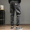 Mode Streetwear Hommes Jeans Loose Fit Spliced Designer Denim Cargo Pantalon Harem Jeans Style Japonais Hip Hop Jeans Hommes Joggers 201223