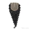 Indian Jungfrau Haarbündel mit 6x6 Spitzenverschluss tiefe Welle Curly 3 Bündel mit 6x6 Spitzenverschluss 4 Pieces Lot6618790