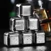 Cubetti di ghiaccio riutilizzabili in acciaio inossidabile Mini fermaglio per ghiaccio Vini Strumenti per raffreddare la birra Whisky Wine Bar Forniture per feste Pietre ghiacciate ghiacciate BH6193 WLY