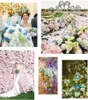 フロジャリーシルクハジアヘッズ家の結婚式の装飾カラフルな装飾的な花の頭Diyパーティーアーチ背景の壁のための造花