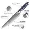 XITUO 1-6 adet Bıçaklar Set Şam Şef Bıçak Keskin Japon Sankotu Cleaver Boning Gyuto Mutfak Bıçağı G10 Kolu Pişirme Aracı