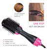 2 in 1 Electric heat air comb one step blow hair dryer round brush curlers crimper iron styling tools3440613