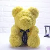 Wedding Decorative Flowers 25cm Rose Teddy Bear Valentines Day Gift for Girlfriend Rose Bear Artificial Flower Bear of Roses2094135