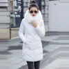 Jaqueta de inverno Mulheres parka encapuzadas para baixo algodão acolchoado casaco feminino de casaco comprido Mulher mais tamanho 7xl Slim Warm Outwear 201214