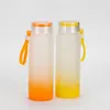 Bouteille d'eau de sublimation 500 ml bouteilles d'eau en verre givré dégradé blanc gobelet boisson tasses par mer RRE12263