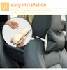 2st Car Neck Kuddar PU Läder Head Kudde Stödskydd Smärtlindring Fylld Fiber Bilkudde Universal Headrest Ryggstöd Kudde