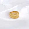 Anéis de Casamento 2022 Lastest Style Anel de Aço Inoxidável para Homens Retro Macho Índice Faixa de Dedo Religioso Budismo Lucky Jóias