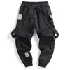 Linten Multi Zakken Cargo Harajuku Casual Joggers Track Streetwear Broek Hip Hop Harembroek Techwear Mannen LJ201221