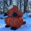 Välkomstpark Uppblåsbara Groundhog Uppblåsbara Ballong Caster Fiber Uppblåsbara för American Or Canada Beaver Parks Day