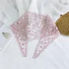 2020 novo designer preto rosa triângulo renda cabeça pescoço cachecol xale poncho feminino cor sólida xales de cabelo e envoltórios bandana lenço15942028