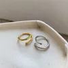 Nuovi anelli per amanti dello stile punk Anelli aperti in argento sterling 925 autentici per le donne Anello regolabile per gioielli da sposa