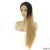 26 polegadas Sintético Lacefront Wig Simulação de Cabelo Humano Perucas Frontais Mix 3 Cor Longa Peluca 2029-5