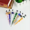 DHL Colorful Glass Wax Dab Tool 7 Types Oil Dabber Rigs Smoking Tobacco Dry Herb Nail Accessories For Water Bong Quartz Banger