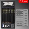 Professional 29PCS Рисунок рисования наброса набор эскиз графитных древесных карандашей оловянные коробки деревянные карандаши набор для эскизы художника поставки 201202