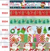 16mm75mm Merry Christmas Series Cartoon Elk Santa Claus Printed GrosgrainFoe Ribbon DIY Hair Band Party Decor 50yardsroll Y201020