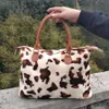 Leopard Kuh Druck Handtasche Große Kapazität Wochenende Reise Taschen Frauen Sport Yoga Totes Lagerung Mutterschaft Bag DDA827