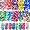 Mieszane Rozmiar AB Kolorowe Kryształ Nail Art Dżetów Non Hotfix Flatback Szkło Kamienie 3D Glitter Dekoracje Klejnoty dla DIY Nails