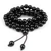 8mm collana di perle di luce nera fili bracciali donna mala pietra naturale preghiera gioielli di moda per uomo bracciale classico amici regali