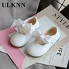 Ulknn baby meisjes leuke boog multifunctionele schoenen nieuwe Koreaanse versie prinses schoenen-stijl lederen dansschoenen 201130