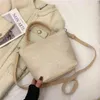 Bolsas de compras Casual Dibujos animados Oso Patrón Lienzo Gran Capacidad Lindo Bolso Hombro Crossbody Shopper Tote Libro Sac A Main 220309