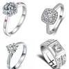 Imitation Mosangshi Eight Heart Arrow Ring Damen One Simple Six Claw Wedding Diamond Live-Übertragung