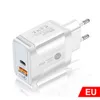 18W Szybkie ładowanie QC 3.0 PD Typ C USB Ładowarka Ściana EU US UK Adapter Zasilacz Telefon komórkowy Ładowarka