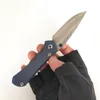 Versão Personalizada Limitada Faca Dobrável Chris Reeve Inkosi Cabo Titânio Azul Anodizado Facas Damasco Perfect Pocket EDC Outdoor Equipment Tactical Camping Tools