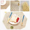 6/4pcs PVC Placemats Octagonal Hollow Waterproof Non Slip Table Mats Heat-insulated Pad Coaster Home Decoration Dinner Placemat Y200328