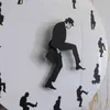 Silly Walks Comedian Funny Walking Nieuwheid Wall Clock Watch Ministry of Comedy TV Series Home Decor Silent for Slaapkamer 2201153285004