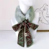 Ny Autumn Winter Houndstooth Fashion Crochet Sticked Scarf Foulard Femme faux päls krage hals varmare halsdukar för kvinnor 200930