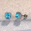 Hotsale Studs Gold Stated Bling CZ Diamond Stone Studs For Men Women Nice Gift